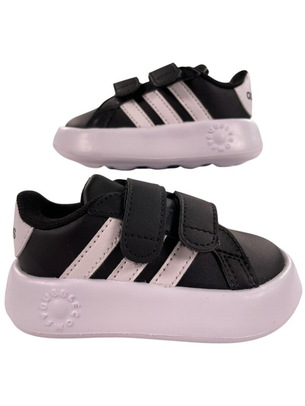 Adidas Grand Court 2.0 CF Shoes Black & White Comfy Sportswear Toddler Sz 5K NEW